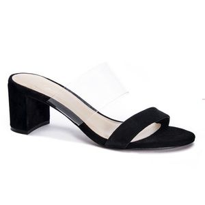 42 GOLD LIYA CLEAR/BLACK SANDAL